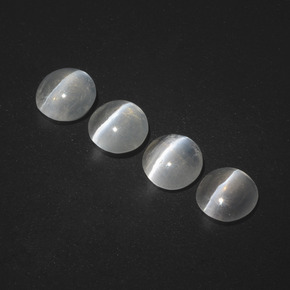3.60 ct Gray Sillimanite Cat's Eye Gemstone, Sillimanite Cat's Eye Gem in Round Cabochon Shape for Sale.