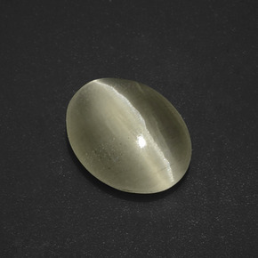 3.01 ct Brown Sillimanite Cat's Eye Stone, Natural Sillimanite Cat's Eye in Oval Cabochon Shape for Sale
