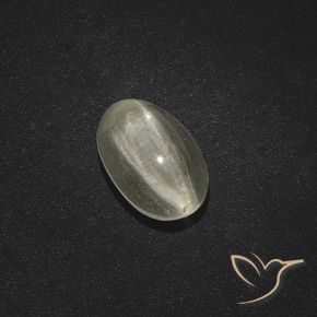 Sillimanite Cat's Eye Gemstone in 9 x 6 mm (calibrated) Size for Sale, Sillimanite Cat's Eye Stone in Warm White Color