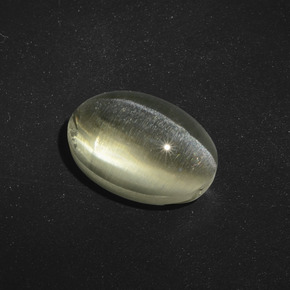 5.56 ct Brown Sillimanite Cat's Eye Stone, Natural Sillimanite Cat's Eye in Oval Cabochon Shape for Sale