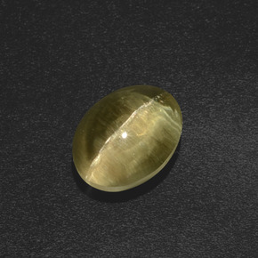 2.46 ct Brown Sillimanite Cat's Eye Gemstone, Sillimanite Cat's Eye Gem in Oval Cabochon Shape for Sale.
