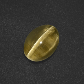 2.87 ct Brown Sillimanite Cat's Eye Gemstone, Sillimanite Cat's Eye Gem in Oval Cabochon Shape for Sale.