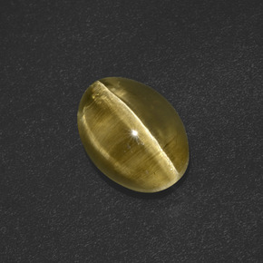 2.87 ct Brown Sillimanite Cat's Eye Stone, Natural Sillimanite Cat's Eye in Oval Cabochon Shape for Sale
