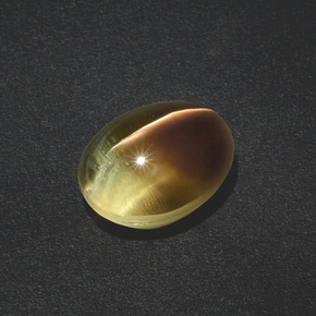 3.02 ct Brown Sillimanite Cat's Eye Stone, Natural Sillimanite Cat's Eye in Oval Cabochon Shape for Sale