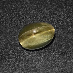 2.09 ct Brown Sillimanite Cat's Eye Stone, Natural Sillimanite Cat's Eye in Oval Cabochon Shape for Sale