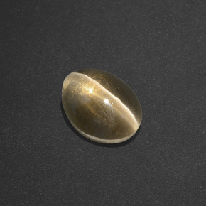 1.58 ct Brown Sillimanite Cat's Eye Gemstone, Sillimanite Cat's Eye Gem in Oval Cabochon Shape for Sale.