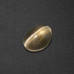 1.58 ct Brown Sillimanite Cat's Eye Stone, Natural Sillimanite Cat's Eye in Oval Cabochon Shape for Sale