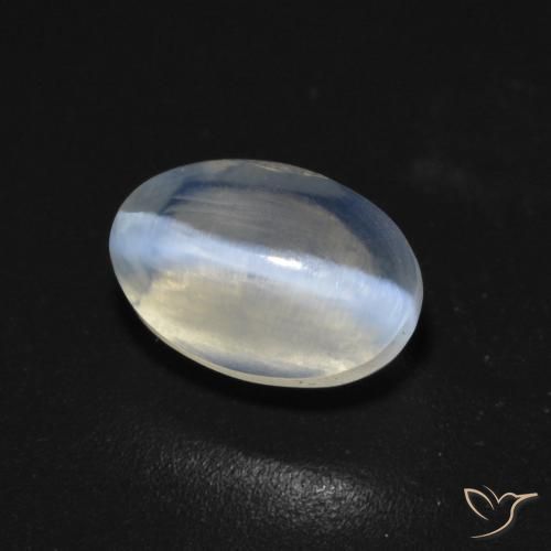 1.92 ct Gray Sillimanite Cat's Eye Stone, Natural Sillimanite Cat's Eye in Oval Cabochon Shape for Sale