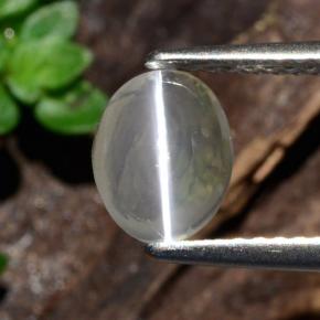 1.14 ct Brown Sillimanite Cat's Eye Gemstone, Sillimanite Cat's Eye Gem in Oval Cabochon Shape for Sale.