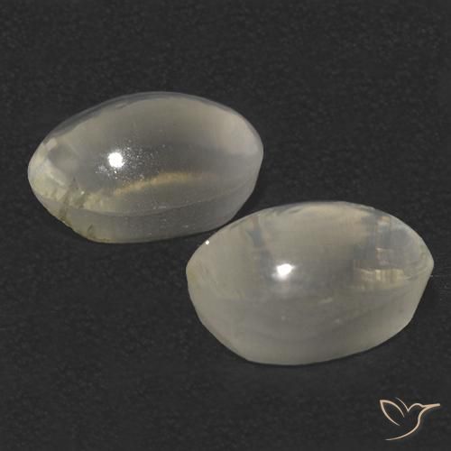 Sillimanite Cat's Eye Gemstones in 7.5 x 5.1 mm Size for Sale, Sillimanite Cat's Eye Stones in Warm White Color