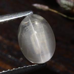 1.73 ct Brown Sillimanite Cat's Eye Gemstone, Sillimanite Cat's Eye Gem in Oval Cabochon Shape for Sale.