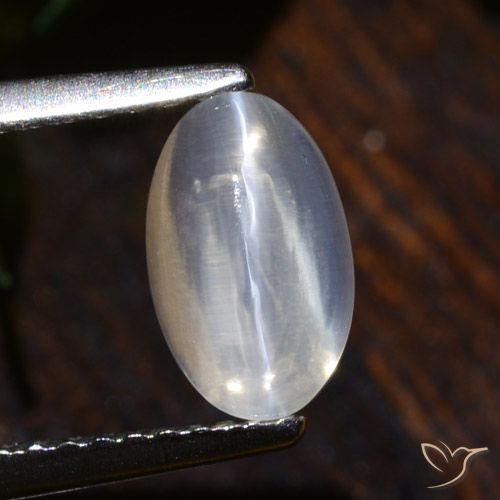 1.75ct Natural Clear Sillimanite Cat's Eye, Oval, Transparent