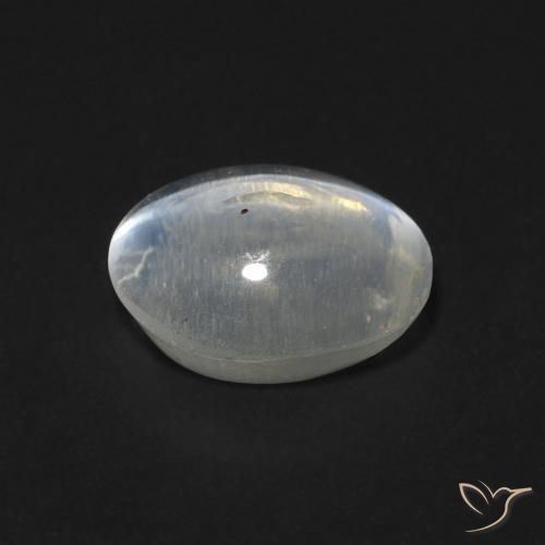 Sillimanite Cat's Eye Gemstone in 8 x 6 mm (calibrated) Size for Sale, Sillimanite Cat's Eye Stone in Warm White Color