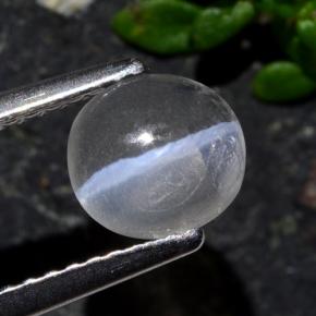 Sillimanite Cat's Eye Gemstone in 6.8 x 6.3 mm Size for Sale, Sillimanite Cat's Eye Stone in Smoke Color
