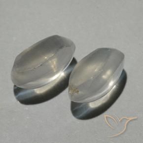 Sillimanite Cat's Eye Gemstones in 7.1 x 4.4 mm Size for Sale, Sillimanite Cat's Eye Stones in Warm White Color