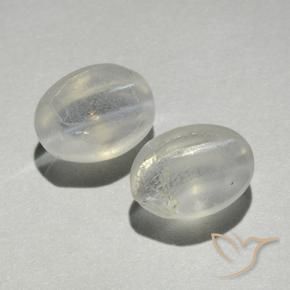 Sillimanite Cat's Eye Gemstones in 7.3 x 5.5 mm Size for Sale, Sillimanite Cat's Eye Stones in Warm White Color