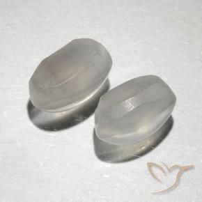 Sillimanite Cat's Eye Gemstones in 6.6 x 4.5 mm Size for Sale, Sillimanite Cat's Eye Stones in Warm White Color