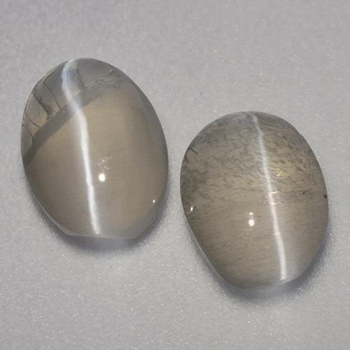 Ojo De Gato De Silimanita Ovalada De 1,95 ct, 7,1 x 5,3 mm De Madagascar, Photo A