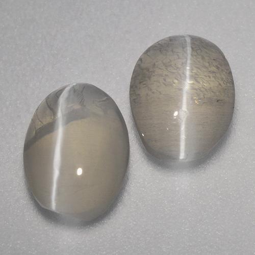 1.95 ctw Brown Sillimanite Cat's Eye Stones, Natural Sillimanite Cat's Eye in Oval Cabochon Shape for Sale