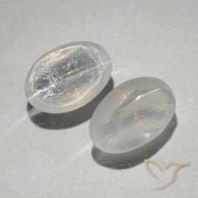 Sillimanite Cat's Eye Gemstones in 7.3 x 5 mm Size for Sale, Sillimanite Cat's Eye Stones in White Color