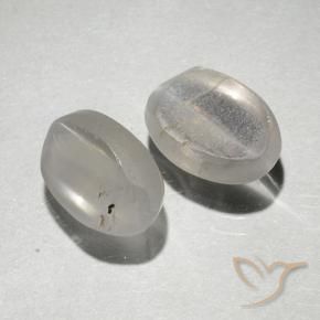 Sillimanite Cat's Eye Gemstones in 7 x 5 mm (calibrated) Size for Sale, Sillimanite Cat's Eye Stones in Warm White Color