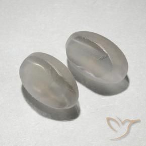 Sillimanite Cat's Eye Gemstones in 7.3 x 4.6 mm Size for Sale, Sillimanite Cat's Eye Stones in Warm White Color