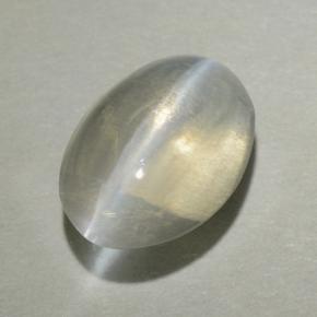 1.21 ct Gray Sillimanite Cat's Eye Gemstone, Sillimanite Cat's Eye Gem in Oval Cabochon Shape for Sale.