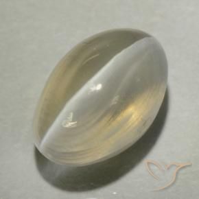 1.47 ct Yellow Sillimanite Cat's Eye Stone, Natural Sillimanite Cat's Eye in Oval Cabochon Shape for Sale