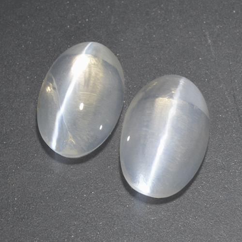 Oeil de chat ovale en sillimanite de 2,37 ct, 8,2 x 5,3 mm de Madagascar, Photo A