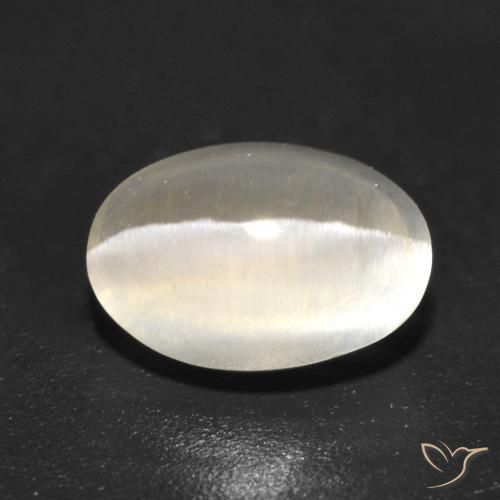 1.29 ct Gray Sillimanite Cat's Eye Stone, Natural Sillimanite Cat's Eye in Oval Cabochon Shape for Sale