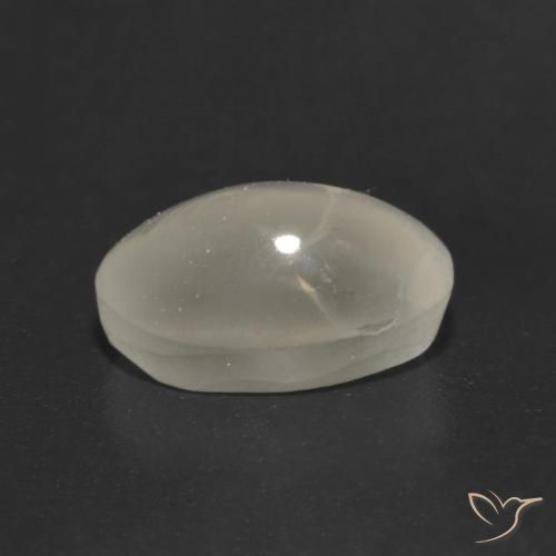 Sillimanite Cat's Eye Gemstone in 7.5 x 4.9 mm Size for Sale, Sillimanite Cat's Eye Stone in Warm White Color