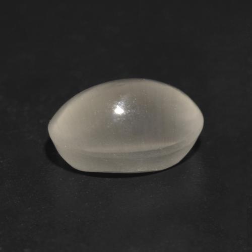 Sillimanite Cat's Eye Gemstone in 8 x 5.4 mm Size for Sale, Sillimanite Cat's Eye Stone in Light Yellow Color