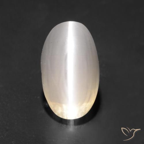 1.59 ct Gray Sillimanite Cat's Eye Gemstone, Sillimanite Cat's Eye Gem in Oval Cabochon Shape for Sale.