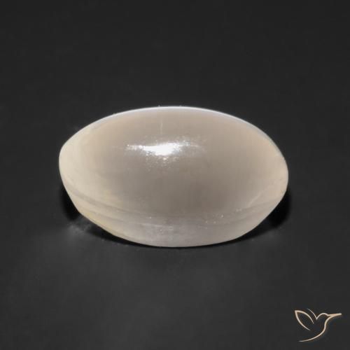 Sillimanite Cat's Eye Gemstone in 8.1 x 4.8 mm Size for Sale, Sillimanite Cat's Eye Stone in Very Light Grey Color