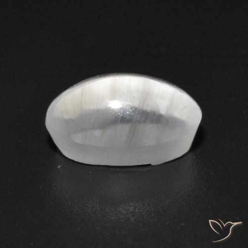 Sillimanite Cat's Eye Gemstone in 8 x 5 mm (calibrated) Size for Sale, Sillimanite Cat's Eye Stone in White Color