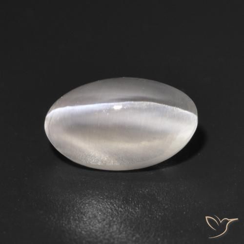 1.10 ct Gray Sillimanite Cat's Eye Stone, Natural Sillimanite Cat's Eye in Oval Cabochon Shape for Sale