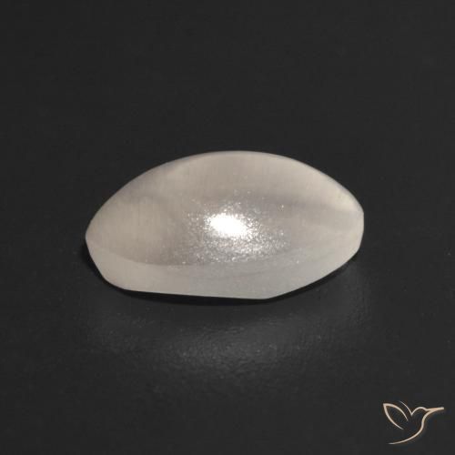 Sillimanite Cat's Eye Gemstone in 8 x 5 mm (calibrated) Size for Sale, Sillimanite Cat's Eye Stone in Very Light Grey Color
