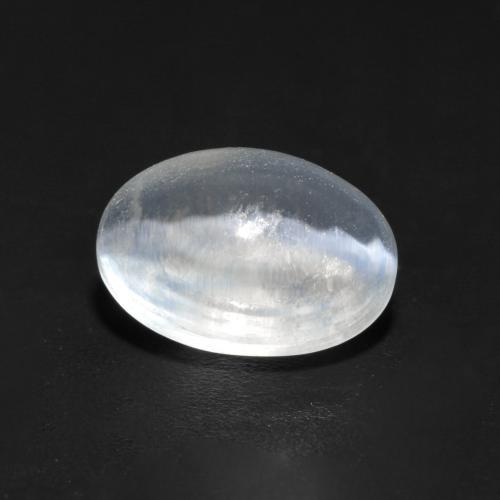 1.55 ct White Sillimanite Cat's Eye Stone, Natural Sillimanite Cat's Eye in Oval Cabochon Shape for Sale