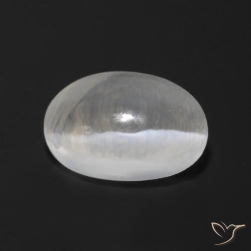 1.23 ct Gray Sillimanite Cat's Eye Stone, Natural Sillimanite Cat's Eye in Oval Cabochon Shape for Sale