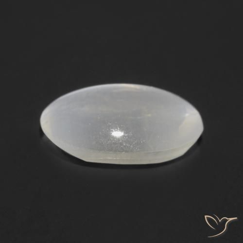 Sillimanite Cat's Eye Gemstone in 7.5 x 5 mm Size for Sale, Sillimanite Cat's Eye Stone in Very Light Grey Color