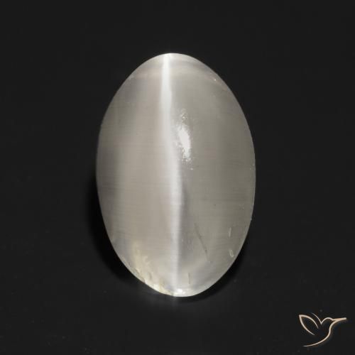 1.03 ct Gray Sillimanite Cat's Eye Stone, Natural Sillimanite Cat's Eye in Oval Cabochon Shape for Sale