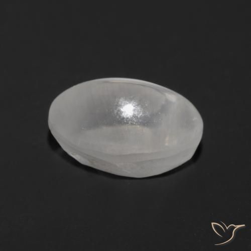 Sillimanite Cat's Eye Gemstone in 7 x 5 mm (calibrated) Size for Sale, Sillimanite Cat's Eye Stone in Very Light Grey Color