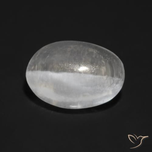 1.05 ct Gray Sillimanite Cat's Eye Stone, Natural Sillimanite Cat's Eye in Oval Cabochon Shape for Sale