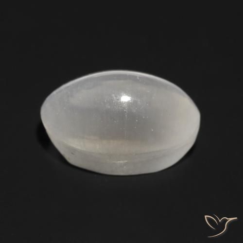 Sillimanite Cat's Eye Gemstone in 7 x 5 mm (calibrated) Size for Sale, Sillimanite Cat's Eye Stone in Very Light Grey Color