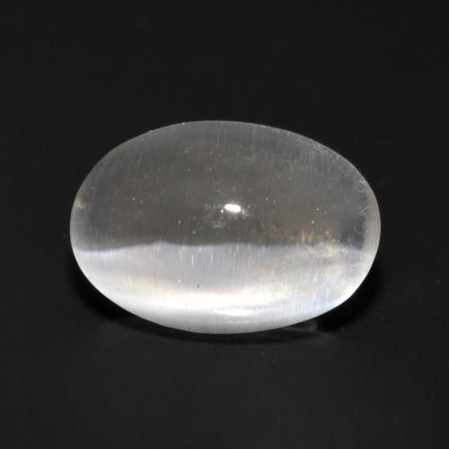 1.09 ct Gray Sillimanite Cat's Eye Stone, Natural Sillimanite Cat's Eye in Oval Cabochon Shape for Sale