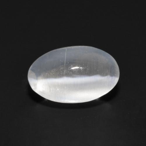 0.81 ct White Sillimanite Cat's Eye Stone, Natural Sillimanite Cat's Eye in Oval Cabochon Shape for Sale