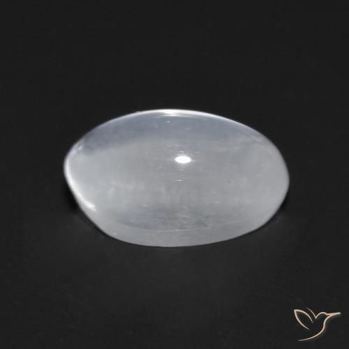 Sillimanite Cat's Eye Gemstone in 7 x 5 mm (calibrated) Size for Sale, Sillimanite Cat's Eye Stone in Translucent White Color
