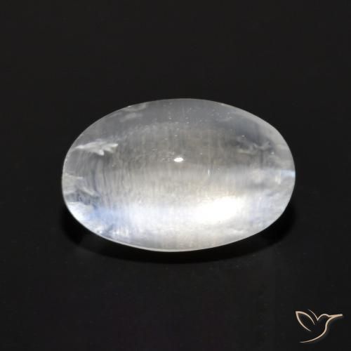 0.92 ct White Sillimanite Cat's Eye Stone, Natural Sillimanite Cat's Eye in Oval Cabochon Shape for Sale