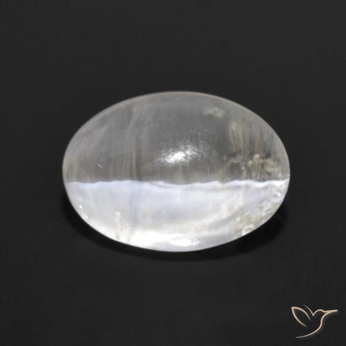 1.28 ct Gray Sillimanite Cat's Eye Stone, Natural Sillimanite Cat's Eye in Oval Cabochon Shape for Sale