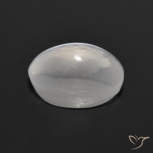 Sillimanite Cat's Eye Gemstone in 7 x 5 mm (calibrated) Size for Sale, Sillimanite Cat's Eye Stone in Clear White Color